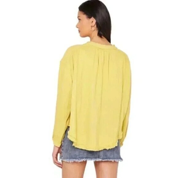 FREE People We The Free Moving Mountains Shirt Cotton Gauze Oversized Women's M - Picture 3 of 14